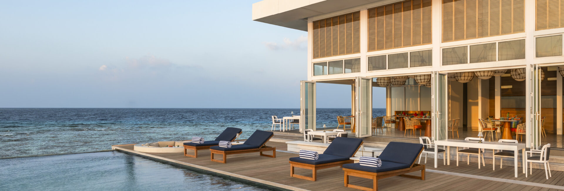 Halcyon Maldives - Yapa Overlooking Yapa the pool Sunset