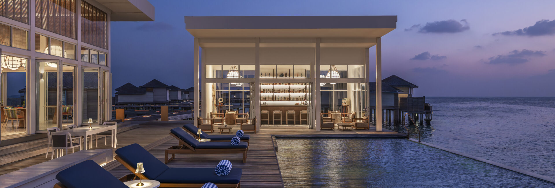 Halcyon Maldives - Yuzu Overlooking Yapa the Pool Twilight